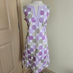 Luisa Spagnoli Big Purple Polka Dot Dress Size 12